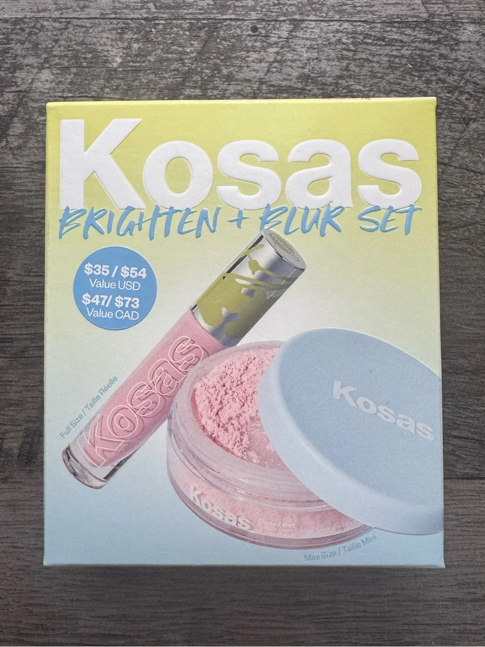Kosas Brighten + Blur Set – Revealer Extra Bright + Cloud Set Powder (NIB)
